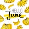 Hello June. Fashionable calligraphy.