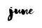 Hello June hand drawn inscription. lettering calligraphy illustration