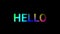 hello kinetic text lettering title color animation
