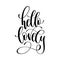 Hello lovely - hand lettering inscription text