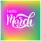 Hello March spring lettering