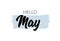 Hello may month lettering vector welcome background design card