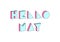 Hello May text with 3d isometric effect