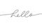 Hello modern brush vector calligraphy. Hand drawn brush style quote. Welcome lettering sign.