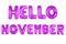 Hello november, purple color