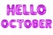 Hello october, purple color