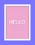 Hello pink letter board vector background. Letterboard pink type retro sign