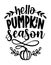 Hello Pumpkin spice Season - Hand drawn vector illustration