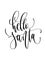 Hello Santa - hand lettering inscription text to winter holiday