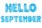 Hello september, blue color