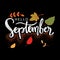 Hello September hand lettering calligraphy