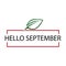 hello september logo vector illustration design template