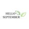 hello september logo vector illustration design template