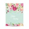 Hello Spring Floral Card for Holidays Decoration. Wedding Invitation, Greeting Template with Blooming Pink Flowers