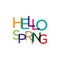 Hello spring letter script unique background