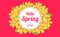 Hello spring season time, sales season banner or poster
