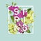 Hello Spring Tropic Design. Tropical Orchid Flowers Background for Poster, Sale Banner, Placard, Flyer. Floral