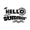 Hello Summer black text