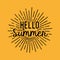 Hello Summer. Brush lettering composition