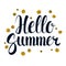 Hello Summer, Calligraphy season banner design, illustration