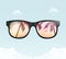 Hello summer fun background concept. Vector sunglass beach palm vacation design illustration