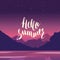 Hello summer. Hand lettering vector illustration. Inspirational phrase