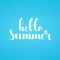 Hello Summer handwritten lettering