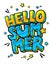 Hello Summer Message in pop art style