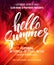 Hello Summer Party Flyer. Vector Design