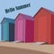Hello summer - simple Beach huts Illustration. best for Your Travel projects