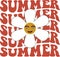 Hello Summer SVG Retro Smile Daisy Vector