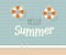 Hello summer text with a swimming pool background. Vector illustration design for seasonal holidays, vacations