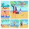 Hello Summer Time Business Vector Illustration