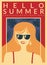 Hello summer vacation destinations promo poster