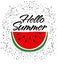 Hello summer watermelon art