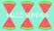 Hello Summer Watermelon slice with seeds repeating pattern