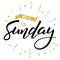 Hello sunday happy lettering