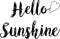 Hello Sunshine Heart jpg image with svg vector cut file for cricut and silhouette