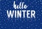 Hello winter, vector background