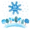 Hello winter vector illustration.