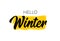 Hello winter vector typography type text font banner