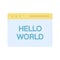 Hello World Program icon vector image.