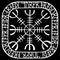 Helm of awe, helm of terror, Icelandic magical staves with scandinavian runes, Aegishjalmur vintage design