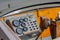 Helm of a boat, vintage wooden navigation panel