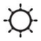 Helm vector Anchor icon logo pirate maritime boat Nautical sea ocean illustration