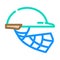 helmet cricket player head protect accessory color icon vector illustration