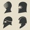 Helmet icon set