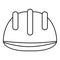 Helmet oilman icon, outline style