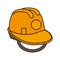 Helmet safety isolated icon