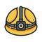 Helmet safety LineColor illustration